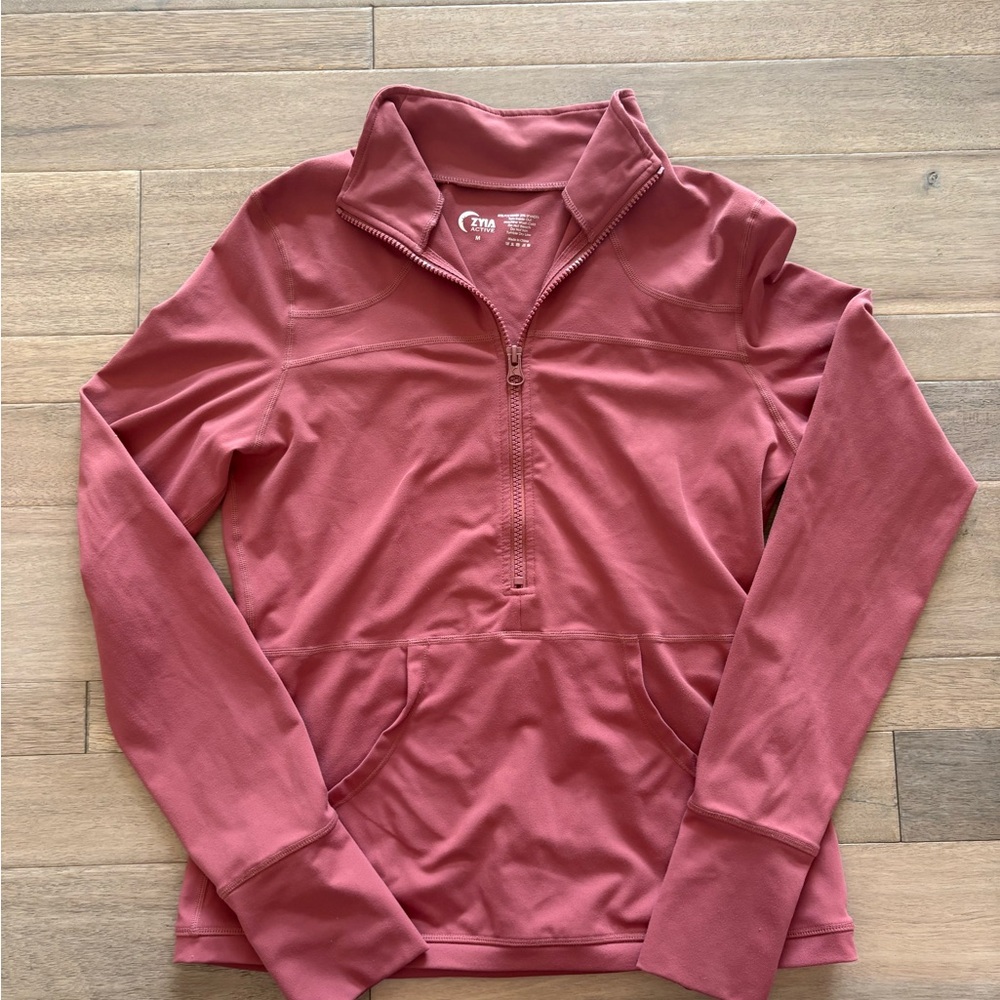 ZYIA Active Rose Half-Zip Pullover